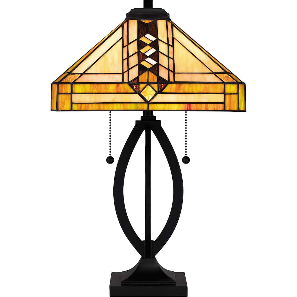 Yellowstone 2-Light Matte Black Table Lamp