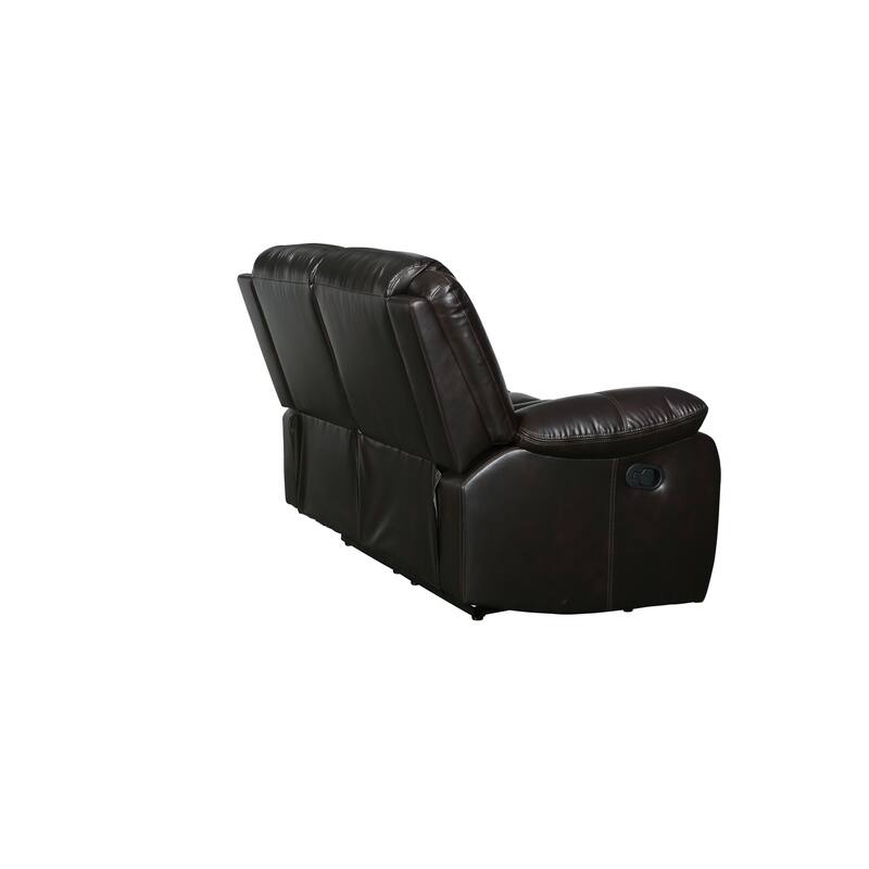 Transitional Leather-Air Reclining Loveseat
