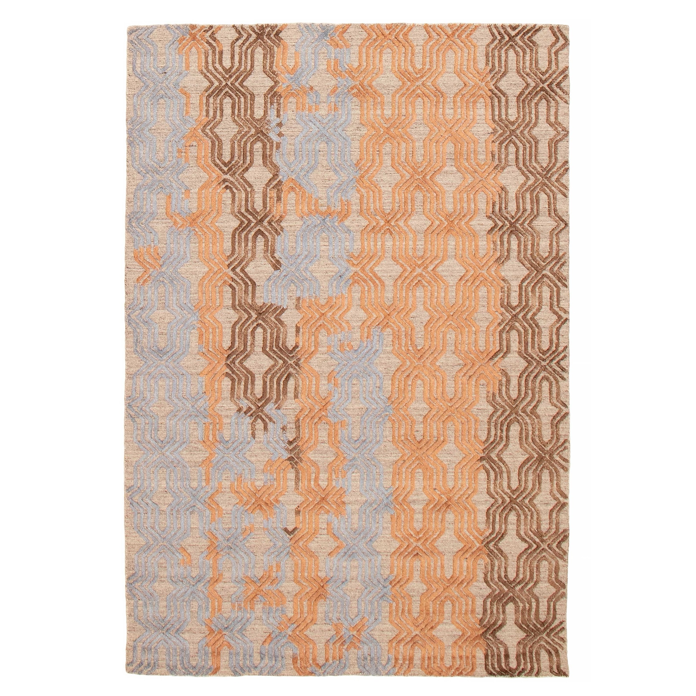 ECARPETGALLERY Hand-knotted Tangier Copper Wool Rug - 5'2 x 7'10