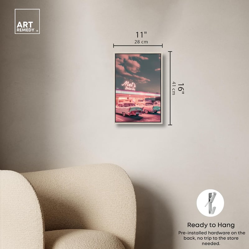 Drive In Stop Canvas by Art Remedy