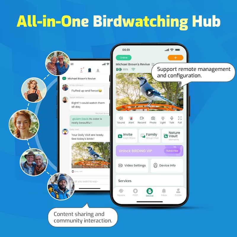 Smart Solar Bird Feeder with Camera and Interactive App