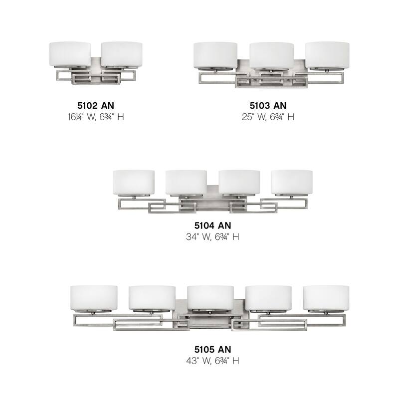 Hinkley Lighting Lanza 2 Light 16.25" Wide Bathroom Vanity Light with