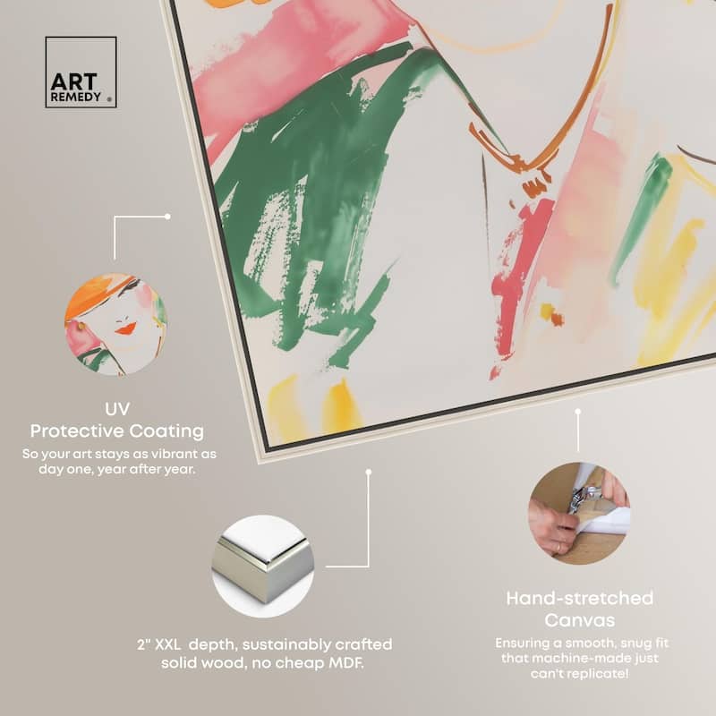 Woman in Hat Cover Canvas by Art Remedy