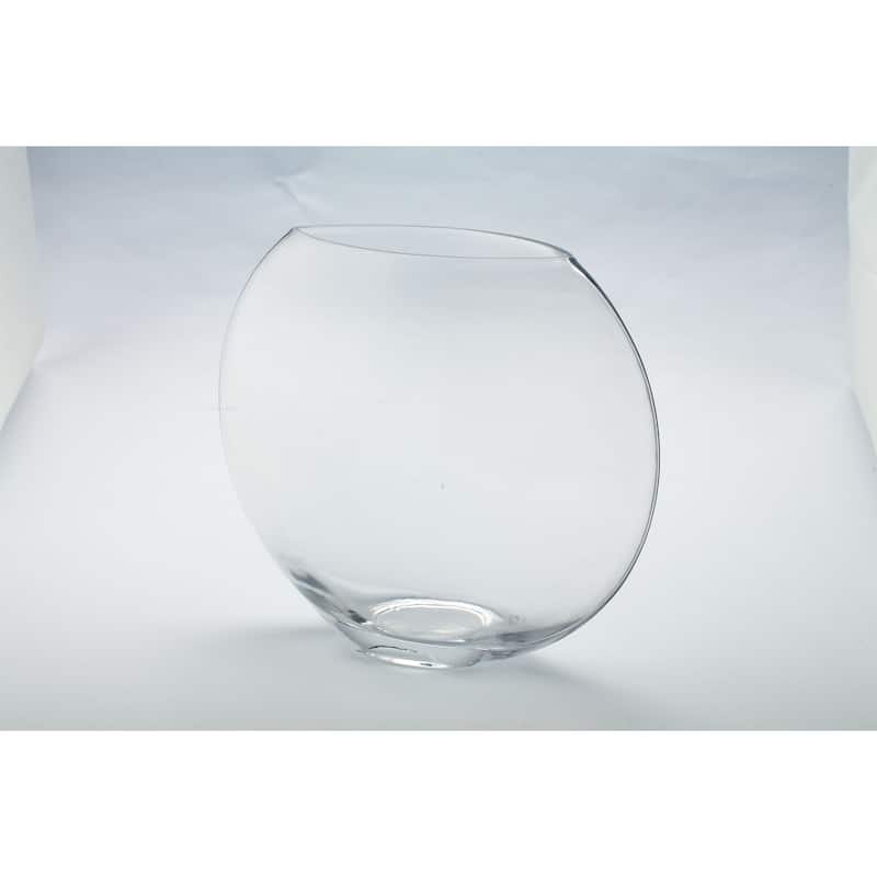 Spherical Glass Tabletop Vase - 10" - Clear