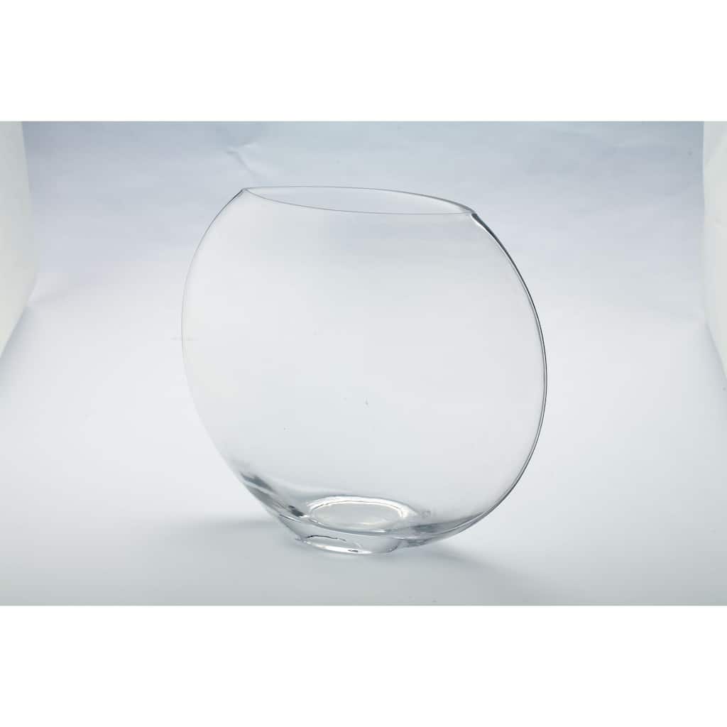 Spherical Glass Tabletop Vase - 10" - Clear