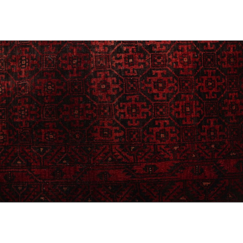 ECARPETGALLERY Hand-knotted Baluch Red Wool Rug - 3'1 x 7'4