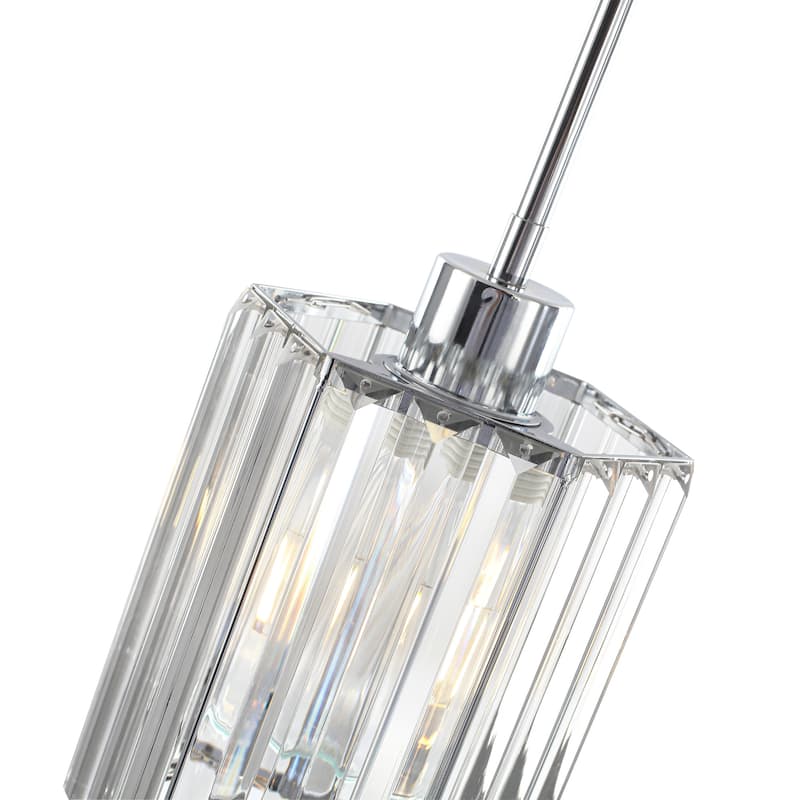 1-Light Crystal Pendant Lighting Fixtures for Sloped Ceiling