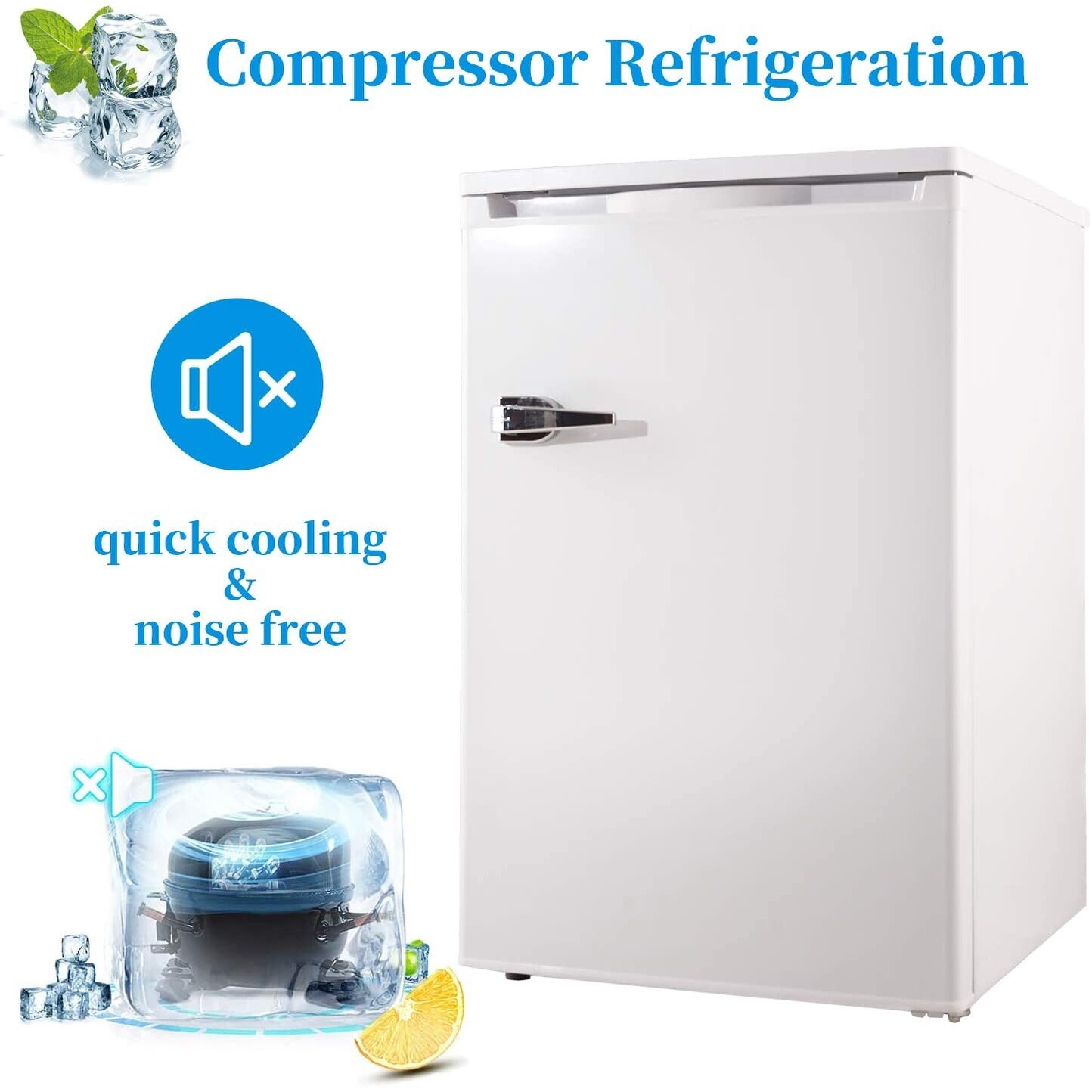 3.0 Cu.ft Compact Upright Freezer with Reversible Single Door - Bed Bath &  Beyond - 32911122