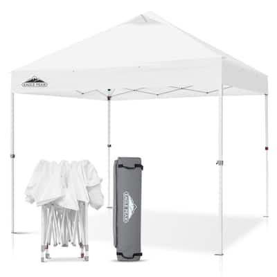 EAGLE PEAK 10'x10' Heavy Duty Commercial Canopy Tent Pop Up Industrial Instant Canopy Shelter with 100 Square Feet of Shade
