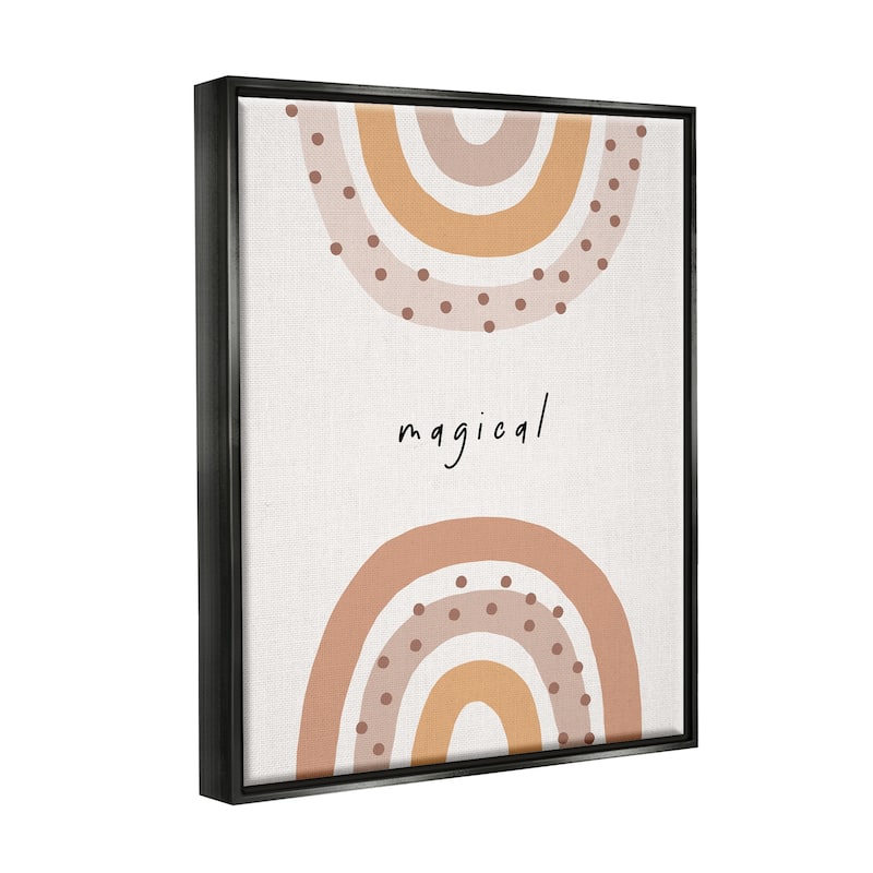 Stupell Muted Magical Rainbows Framed Floater Canvas Wall Art Design by LSR Design Studio