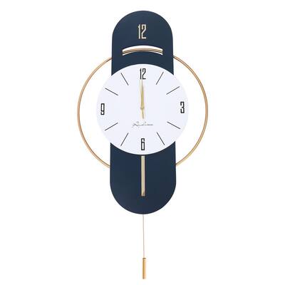Modern Wood Metal Wall Clock