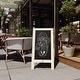 preview thumbnail 42 of 158, Wood A-Frame Magnetic Chalkboard Set-Markers, Stencils, and Magnets 40" x 20" - Solid White