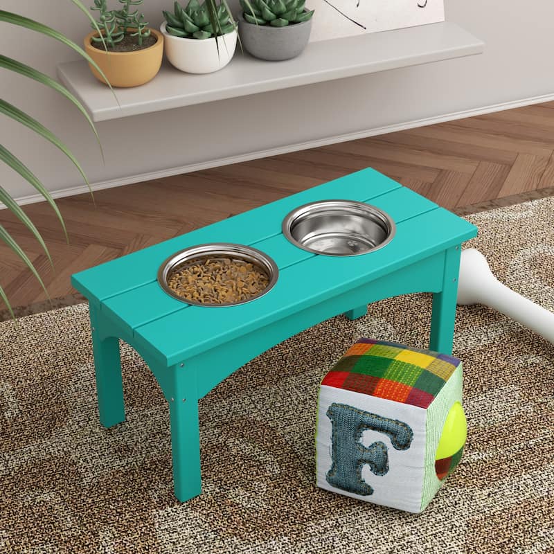 Elevated Pet Feeder with Stainless Steel Bowls