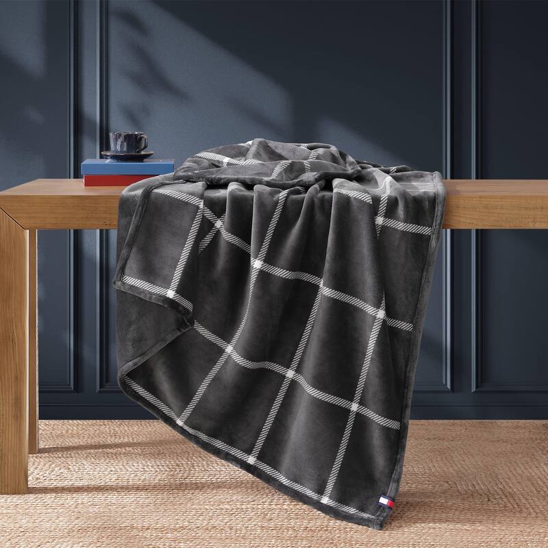 Tommy Hilfiger Iconic Reversible Throw Blanket