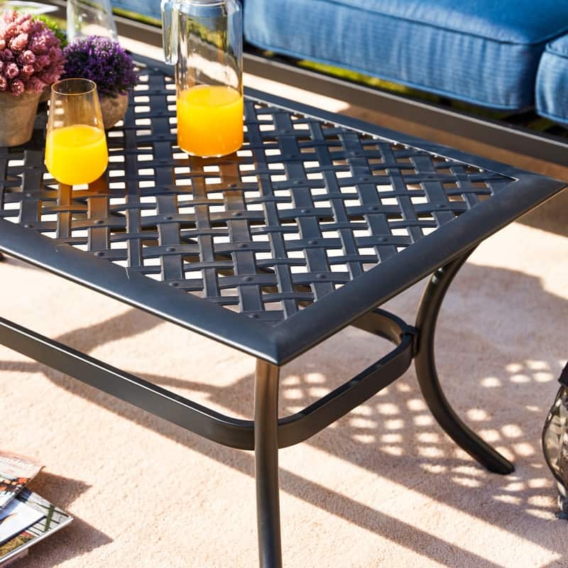 Patio Festival 2-Piece Outdoor Loveseat and Coffee Table Set