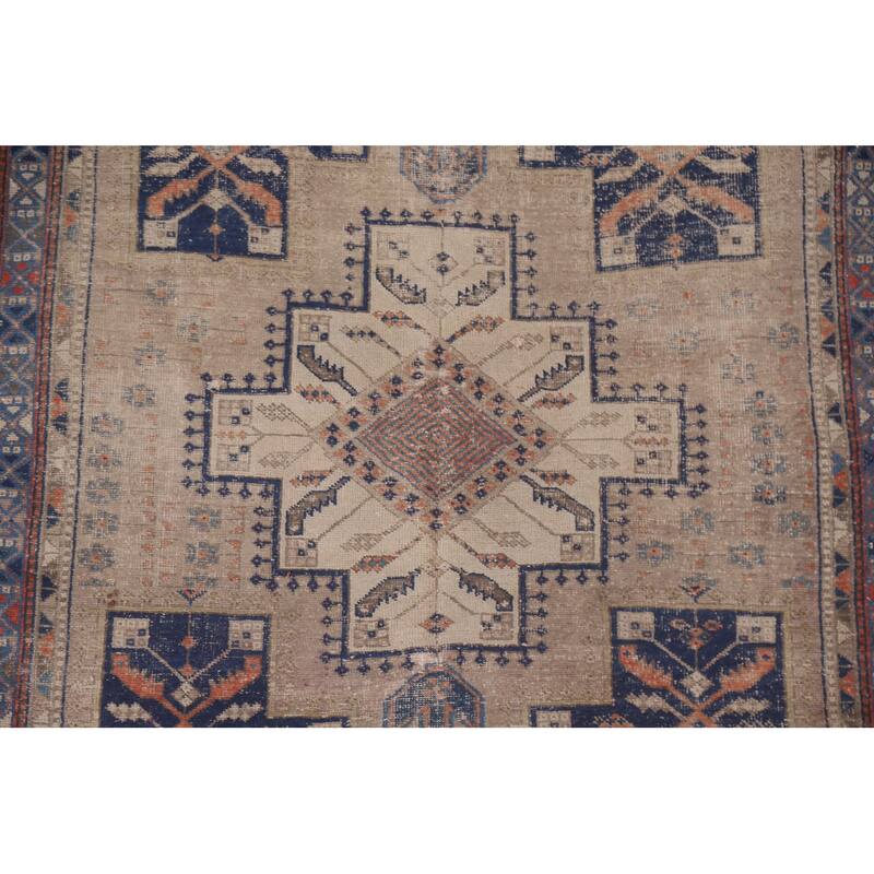 Hand Knotted Oriental 100% Wool Carpet Traditional Tribal Beige & Ivories Sirjan Area Rug - 6' 4'' X 4' 10''