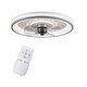 preview thumbnail 1 of 8, Modern Round Dimmable Invisible Blades Ceiling Fan with Lights - 18"