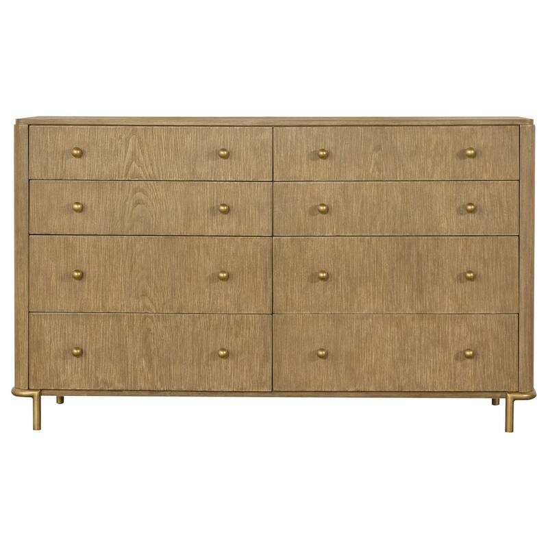 Dresser and Mirror Set with Spacious Storage Drawers, Sleek Modern Design, and Smooth Glide Hardware