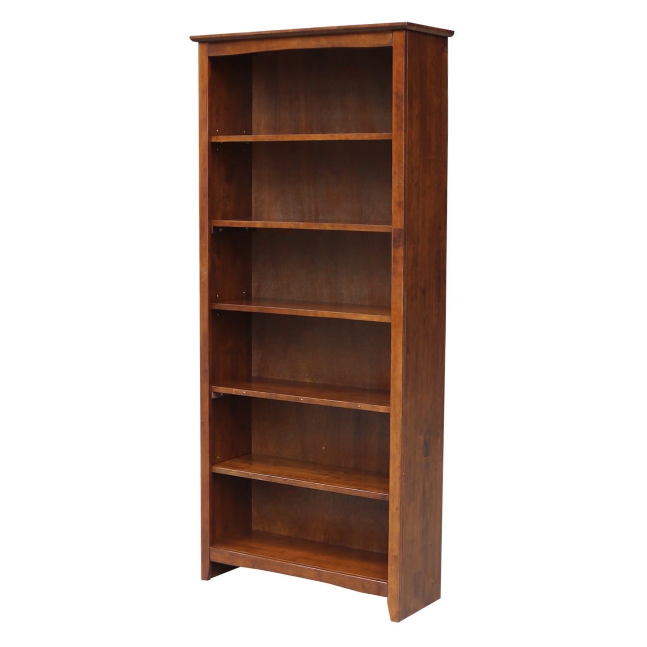 International Concepts Shaker Solid Wood Bookcase with Adjustable Shelving, Available in 48", 60", 72" Heights