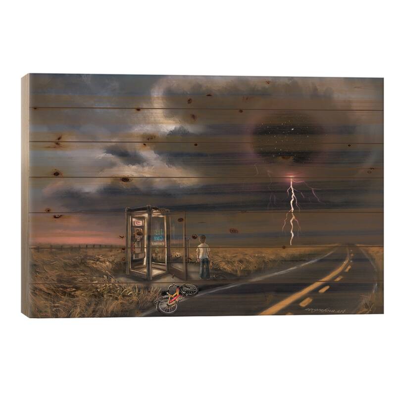 The Storm Is Coming Print On Wood by Anastasia Evgrafova - Multi-Color - 18x26x1.5