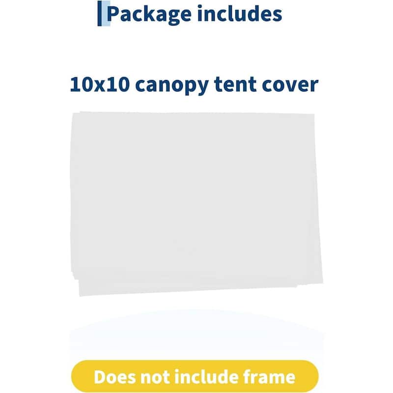 10x10ft Waterproof Pop Up Canopy Tent Replacement Top for Outdoor Garden Patio Sun Shade (Top Only) - N/A