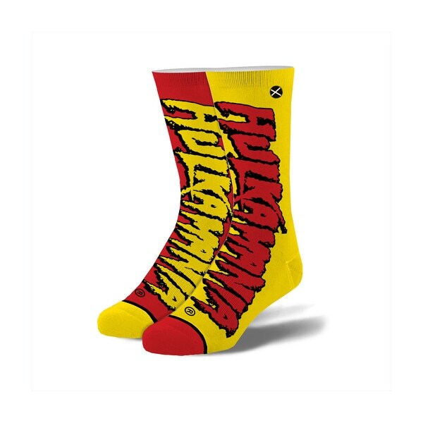 Shop Wwe Hulk Hogan Hulkamania Knit Socks One Size 6 13 Overstock 28220725