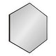 preview thumbnail 4 of 16, Kate and Laurel Rhodes 6-Sided Hexagon Wall Mirror - 30.75x34.75 Black