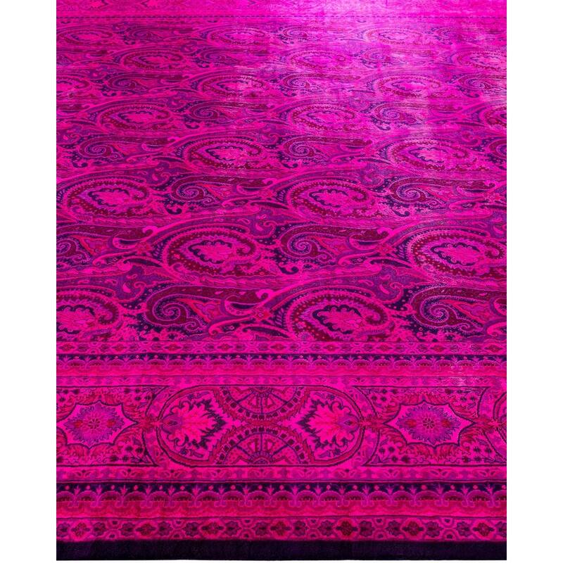 Overdyed, One-of-a-Kind Handmade Area Rug - Pink - 8' 0" x 10' 3"