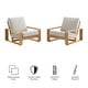 preview thumbnail 2 of 14, Lirienne Outdoor Patio Aluminum Faux Wood Armchairs Set of 2