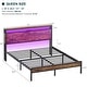 preview thumbnail 17 of 94, Farmhouse Wood Platform Bed Frame with Charged Station and LED Lights