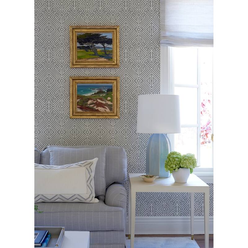 A-Street Prints Lyon Grey Geometric Key Wallpaper