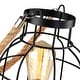 preview thumbnail 5 of 7, Rustic Black Small Accent Uplight Table Lamp with Jute Rope Handle - 10.6"H