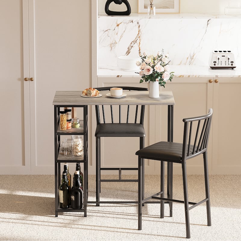Futzca Dining Table Set, Kitchen Bar Table and Chairs, 3 Or 4 Pieces