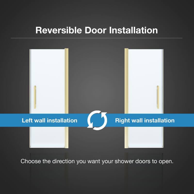 Pasadena Alcove Frameless Pivot Shower Door, 2025