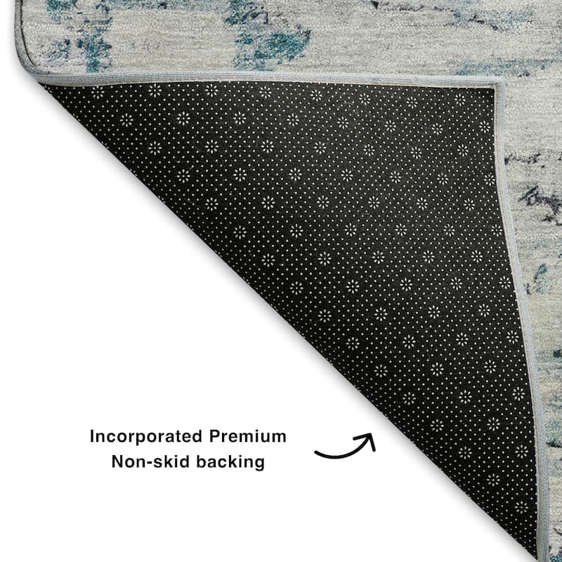 Premium Washable Super Soft Solid Abstract Mayfield Rug