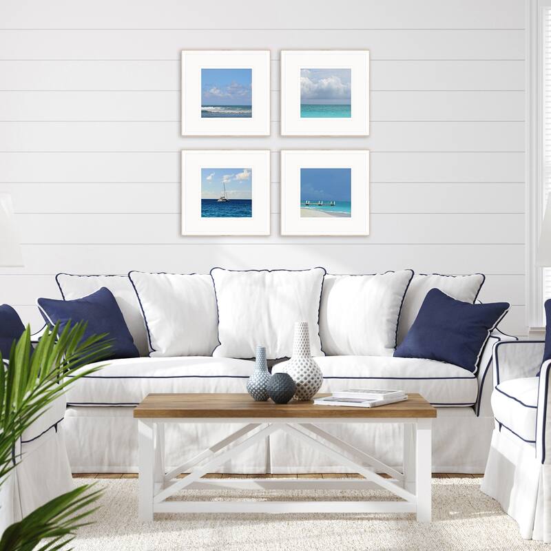 Ocean Adventures I S/4 Framed Art Exclusive Giclee Under Glass - Blue