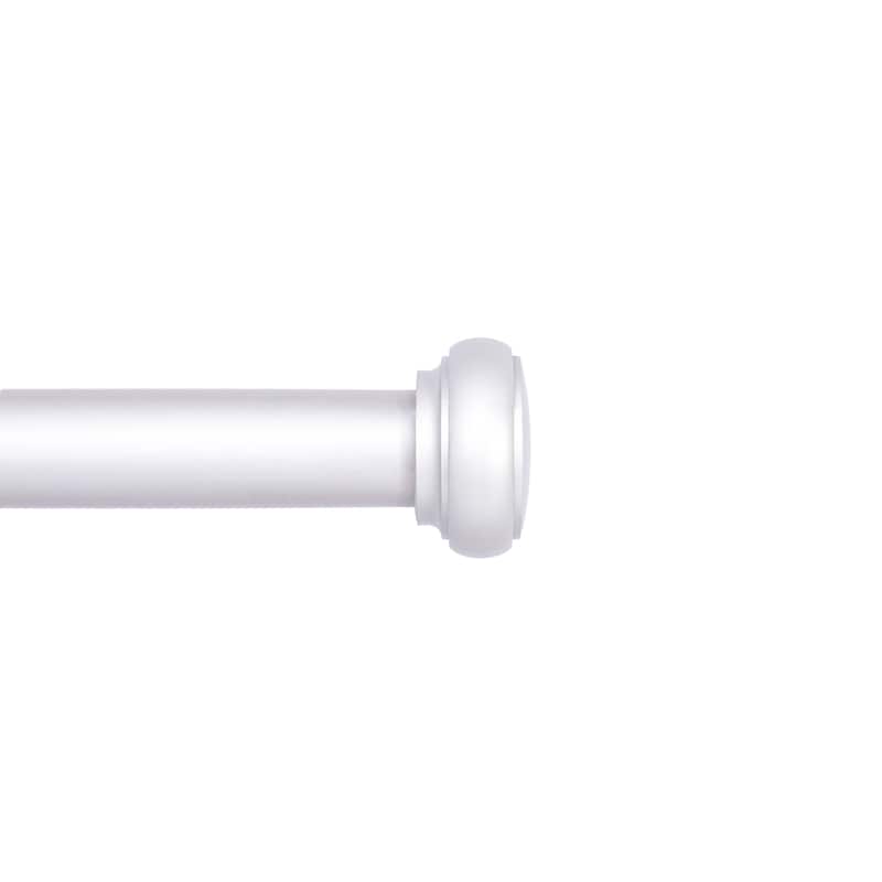 Kenney® Weaver 1" Premium Decorative Window Curtain Rod, 28-48", Black - 48-86" - Satin Nickel