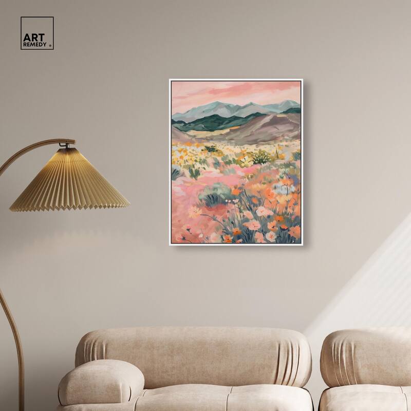 Flowers Beyond the Hills Canvas by Art Remedy