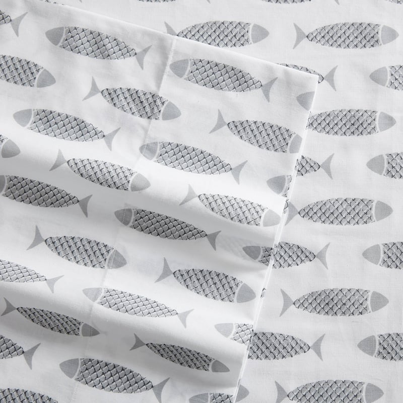 Nautica Cotton Percale Deep Pocket Bed Sheet Sets