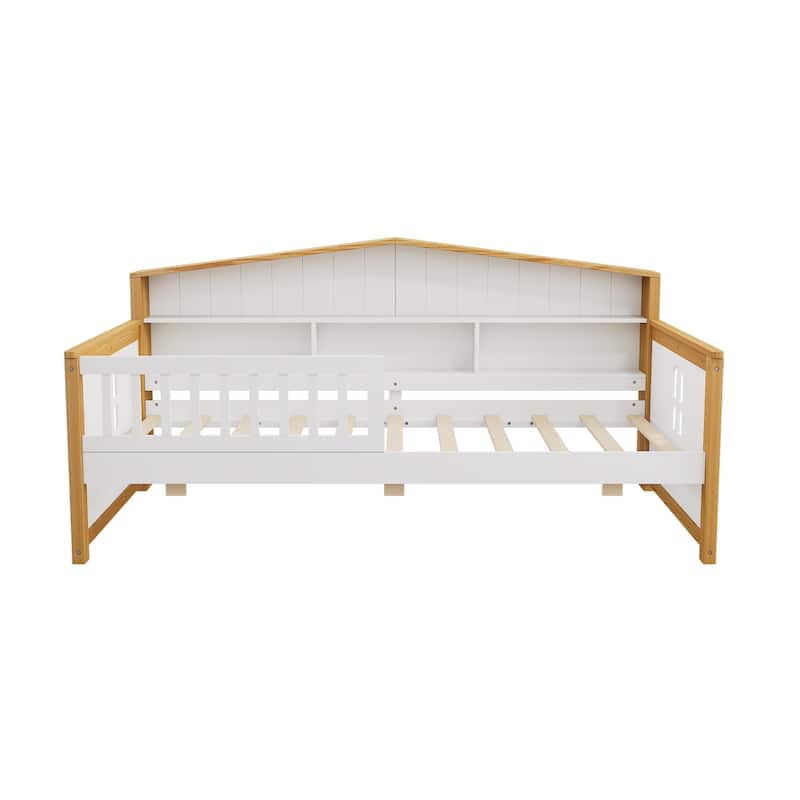 Wooden Daybed Bed Frame with Two Drawers