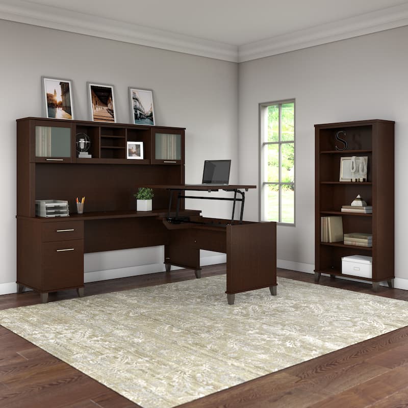 Bush Furniture Somerset 72W Office Desk with Storage Drawers