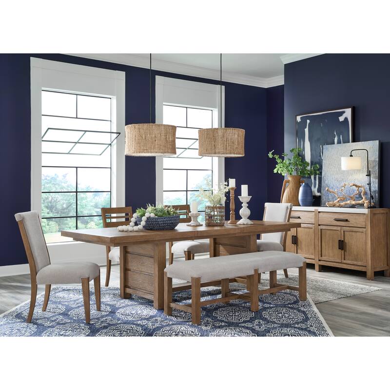Magnussen Home Plum Creek Sierra Brown Upholstered Side Chair Two Pack - 20.63''W x 22.75''D x 38''H