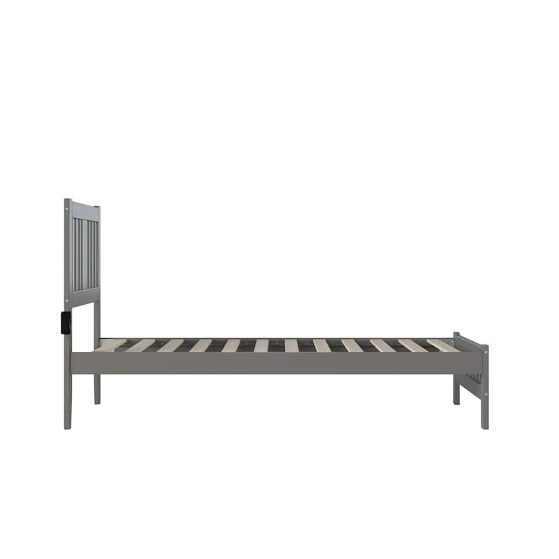 Twin Bed with Footboard - Grey Bedroom Furniture - HomeStock Renaissance Style