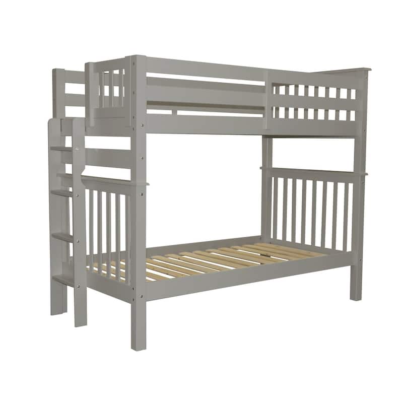 Taylor & Olive Trillium Tall Twin over Twin Bunk Bed with End Ladder