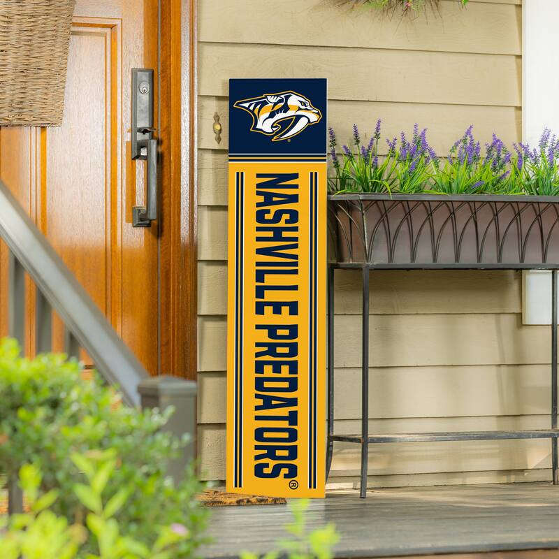 47" Double Sided Seasonal Porch Leaner, Nashville Predators - 47" x 11.25"