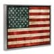 preview thumbnail 23 of 26, Stupell US American Flag Wood Textured Design Floater Frame - Red