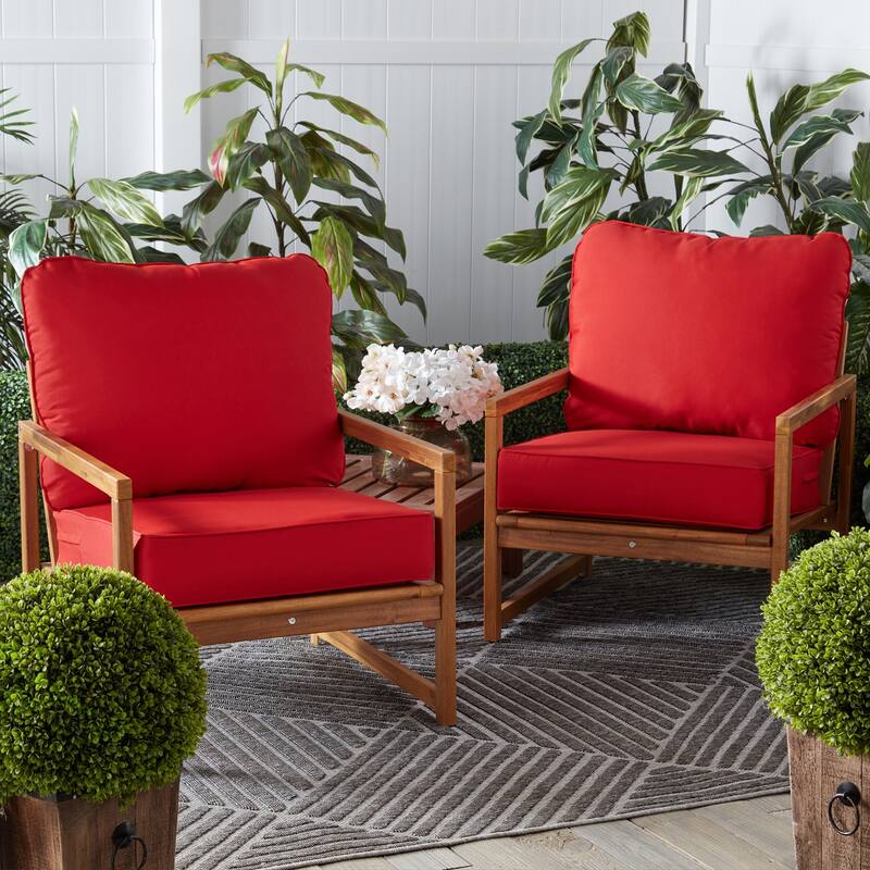 Outdoor 2-Piece Reversible Deep Seat Cushion Set (Cushions Only)