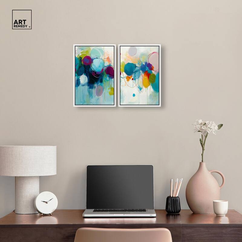 Expressive Flow I Canvas Set of 2 by Art Remedy