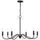 preview thumbnail 8 of 13, VAXCEL Annabelle 6-Light Farmhouse Candle Chandelier, Adjustable Height Hanging Ceiling Pendant Fixture