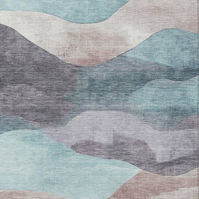 HomeRoots Abstract Transitional Rectangle Outdoor Rug